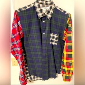 Comme Des Garcons Patchwork Plaid Cotton Flannel Shirt size M